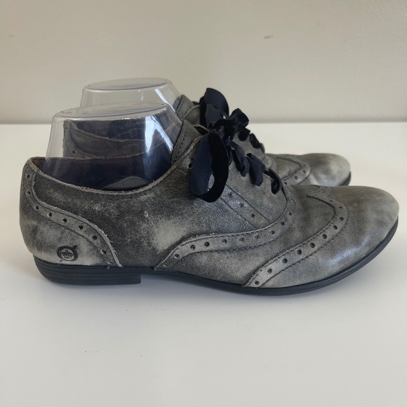 Born Shoes - Born Kika Oxford Shoe 8.5 Leather Wingtip Academia Grunge Victorian Goth Cottage